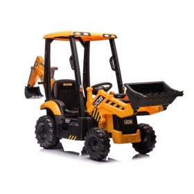 JCB akkumulátoros kotrógép sárga vödörrel