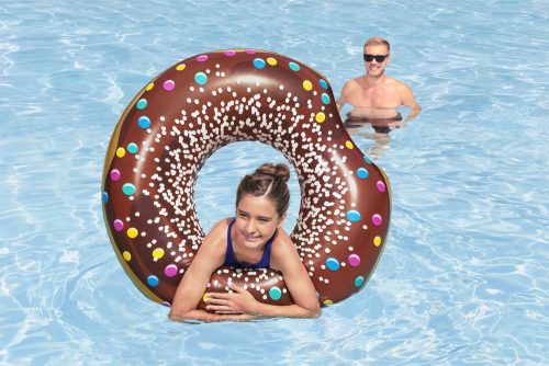 Fánk úszógyűrű, fánk, barna, 107 cm, Bestway 36118