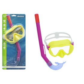 Sárga és rózsaszín búvármaszk snorkel Bestway 24036-al
