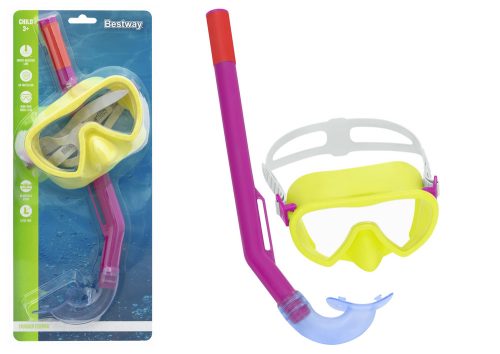 Sárga és rózsaszín búvármaszk snorkel Bestway 24036-al