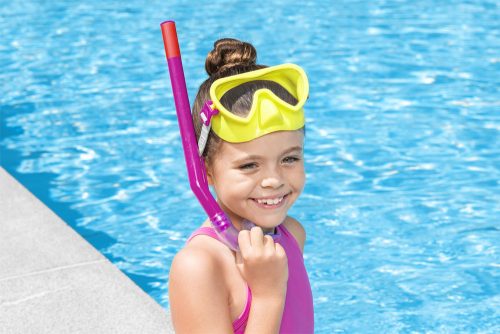 Sárga és rózsaszín búvármaszk snorkel Bestway 24036-al