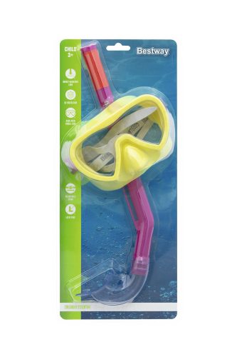 Sárga és rózsaszín búvármaszk snorkel Bestway 24036-al