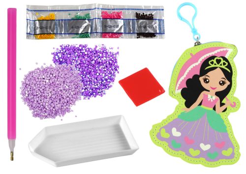DIY gyöngykészlet Princess kulcstartó zseb