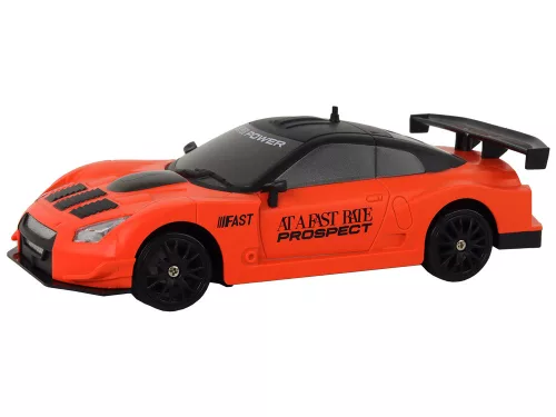 Távirányítós sportautó R/C 1:24 narancssárga cserélhető kerekek