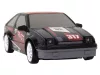 Távirányítós sportautó R/C 1:24 fekete cserélhető kerekek