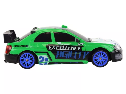 Távirányítós sportautó R/C 1:24 zöld, cserélhető kerekek