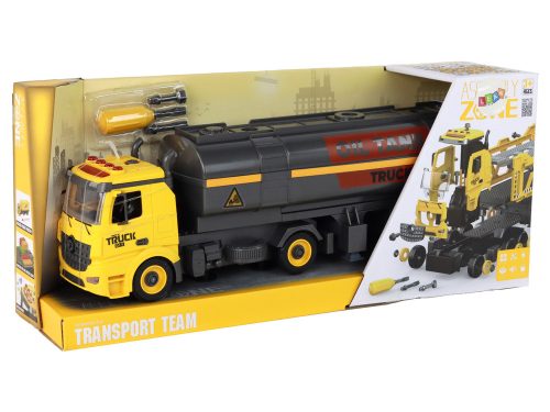 DIY tartálykocsi a sárga fények hangjának össze- és szétszereléséhez