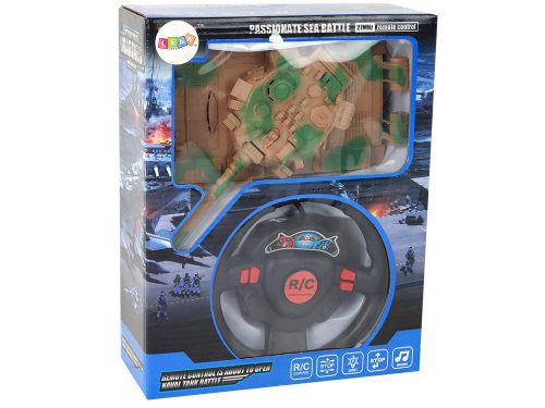 R/C Tank távirányítós fények Hang homok 1:18 27MHz