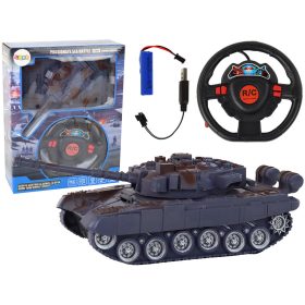   R/C Tank távirányítós fények hangzás sötétkék 1:18 27MHz