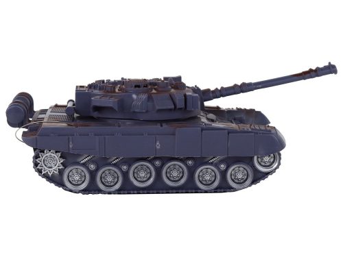 R/C Tank távirányítós fények hangzás sötétkék 1:18 27MHz