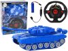 R/C Tank Távirányítós Fények Hang Kék 1:18 27MHz