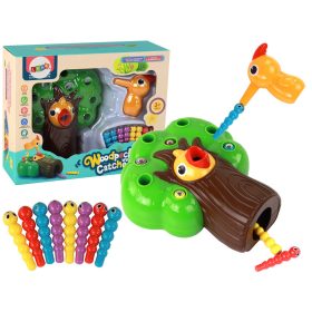   Mágneses ügyességi játék: Kapd el a férget és etesd meg a madarat