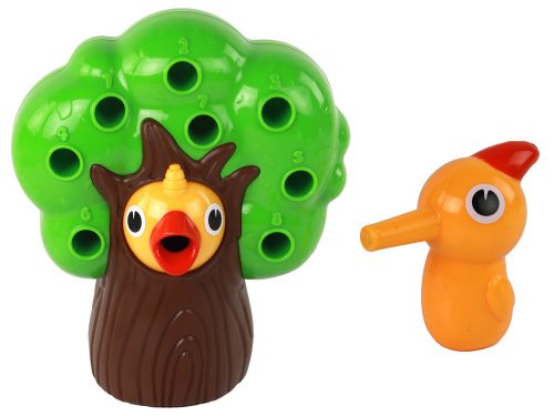 Mágneses ügyességi játék: Kapd el a férget és etesd meg a madarat