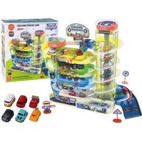   Interaktív, többszintes parkolókészlet autóknak, fényeknek és hangoknak