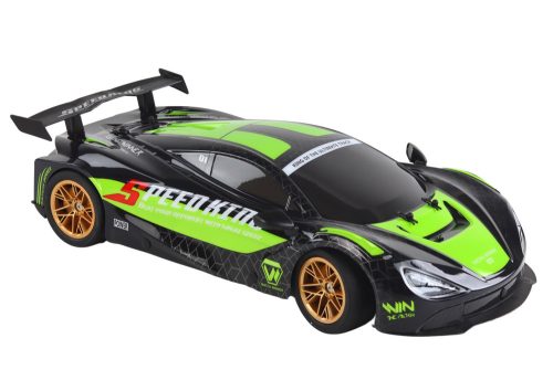 Nagy távirányítós sportautó 1:10 zöld és fekete