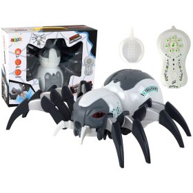   Nagy távirányítós RC Spider, elemmel működik, fehér és szürke