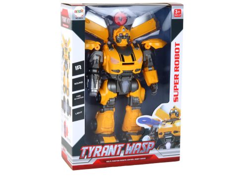 Nagyméretű, távirányítós, robottal vezérelt R/C sárga hangfény