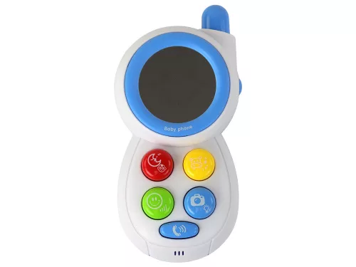 Kék színű, interaktív gyermek telefonfények, hangok, tükör