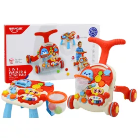 Tolható interaktív oktatóasztal 2 az 1-ben piros