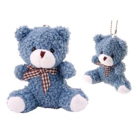   Teddy Bear Blue plüss kis ennivaló kabalája kulcstartó 10cm