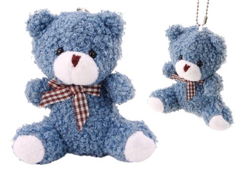 Teddy Bear Blue plüss kis ennivaló kabalája kulcstartó 10cm