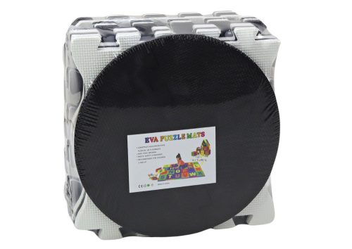 Puha puzzle matrac kontrasztos oktatási EVA hab fekete-fehér 19 darab.