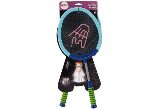 2 db-os tollaslabda ütő készlet, kék tollaslabda ütők