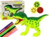 Dinoszaurusz projektor markerekkel és sablonokkal
