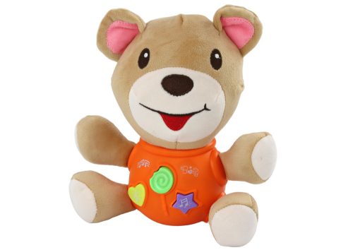 Teddy Bear Interaktív Plüssmackó Narancssárga Játék 23 cm