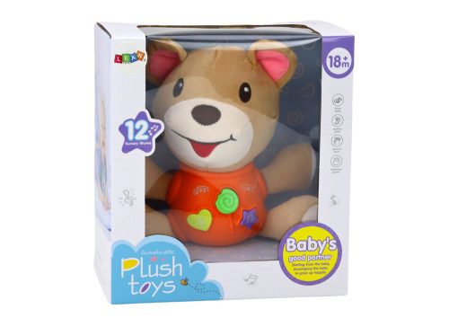 Teddy Bear Interaktív Plüssmackó Narancssárga Játék 23 cm