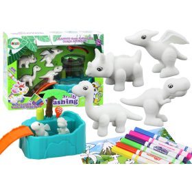   Művészi festéskészlet dinoszauruszokhoz, kád csúszda figurákhoz, filctollak
