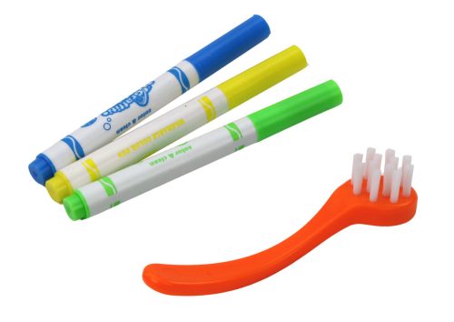 DIY művészeti készlet cica figurák 2 db marker ecset