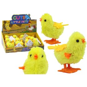 Ugráló Csirke Felhúzható Játékfigura Sárga
