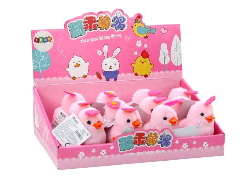 Rózsaszín Ugró Tyúk Felhúzó Tyúk Virággal