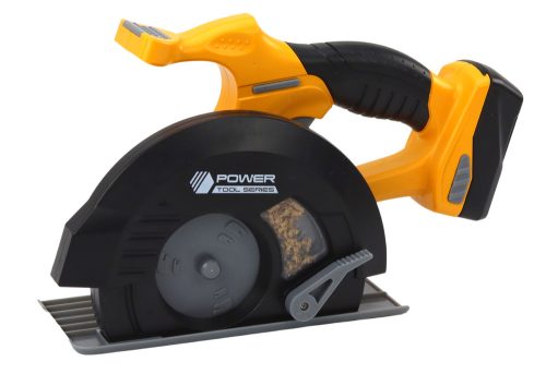 Játék körfűrész szerszám sárga hangok