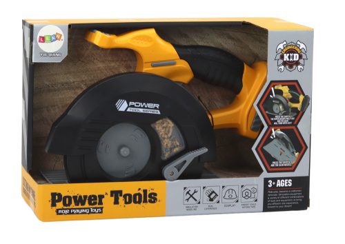 Játék körfűrész szerszám sárga hangok