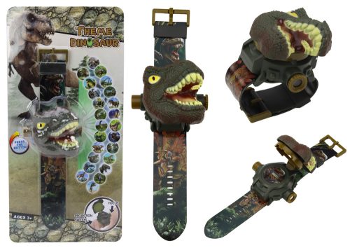 3D óra Tyrannosaurus Rex dinoszaurusz projektor 22cm x 6,5cm x 4,5 cm