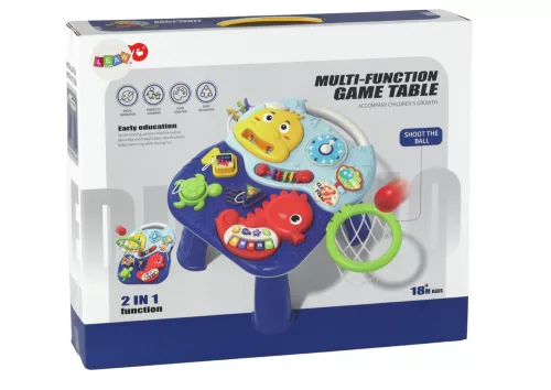 Oktatóasztal 2 az 1-ben tengeri állatok kosárlabdák 32 cm x 25,5 cm x 23 cm