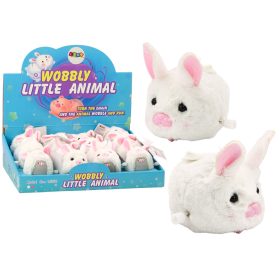 Óraműves nyuszi lovaglójáték dekoráció fehér