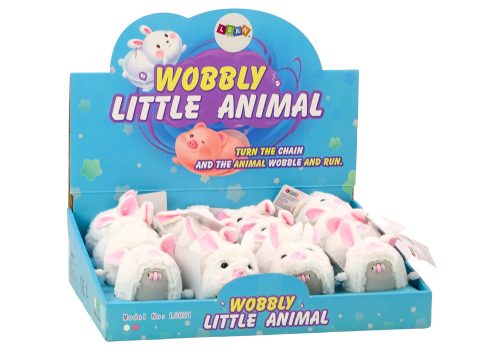 Óraműves nyuszi lovaglójáték dekoráció fehér