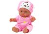 Kis baba baba, rózsaszín ruhák, nyuszi sapka