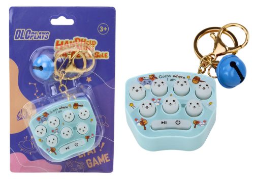 Elektronikus zsebjáték kulcstartó Pop It Arcade kék