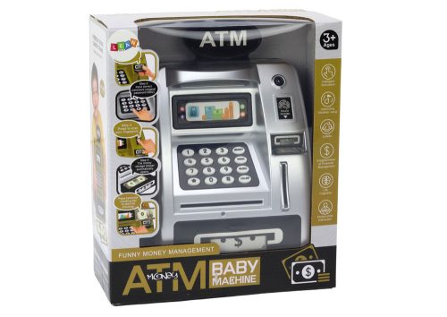 ATM malacpersely gyerekeknek, akik megtanulnak spórolni ezüstfekete