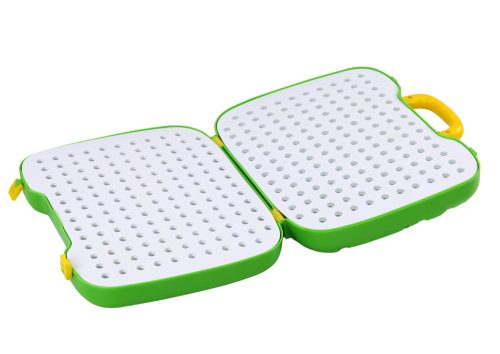 Asztali bőrönd DIY szett Puzzle Blocks Dinosaur csavarhúzó 249 darab.