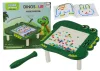 Dinoszaurusz oktatási mágnestábla asztallap puzzle zöld