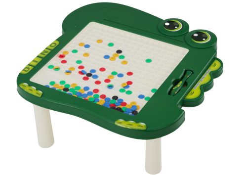 Dinoszaurusz oktatási mágnestábla asztallap puzzle zöld