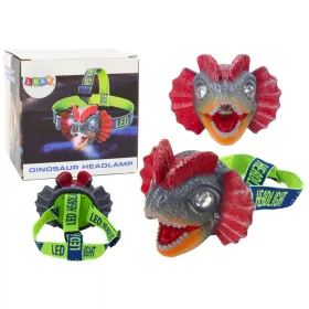   Dinoszaurusz fejlámpa zseblámpa állítható fejpánt 3 LED