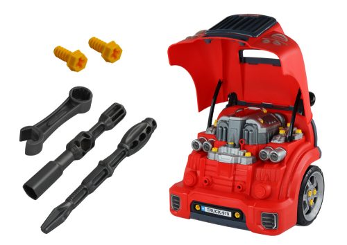 Műhely Motor teherautó szétszerelő barkácskészlet piros