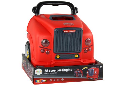 Műhely Motor teherautó szétszerelő barkácskészlet piros