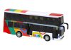 Emeletes busz fém meghajtóval, színes fényekkel, hangokkal